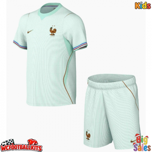 France Replica Away Stadium Kit for Kids World Cup 2026 Short Sleeve (+ pants)